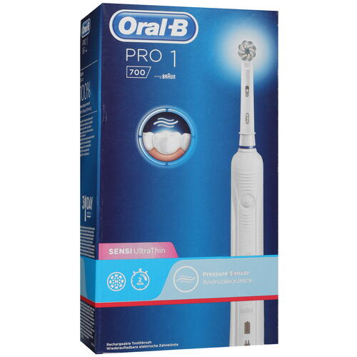 Купить Электрическая зубная щетка Braun Oral-B Pro 700 SENSI CLEAN белый  5415664. Характеристики, отзывы и цены в Донецке