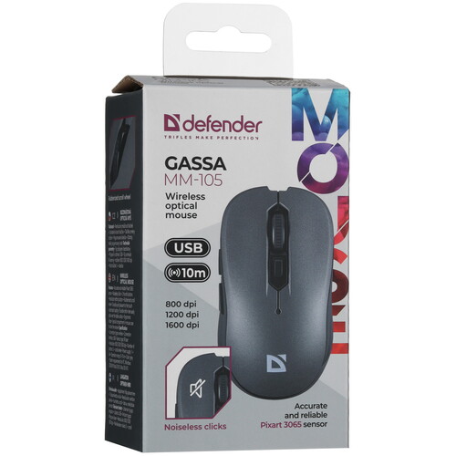 Купить Мышь беспроводная Defender Gassa MM-105  5463239. Характеристики, отзывы и цены в Донецке