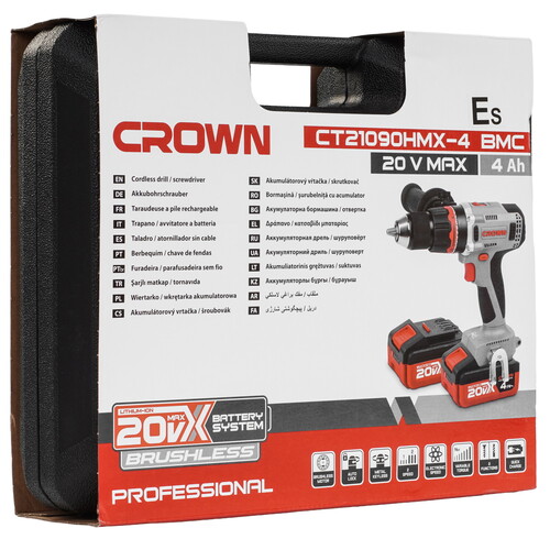Купить Дрель-шуруповерт CROWN BL CT21090HMX-4 BMC  9288421. Характеристики, отзывы и цены в Донецке