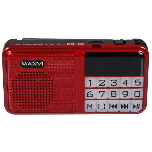 Купить Радиоприемник Maxvi PR-02 красный  9080937. Характеристики, отзывы и цены в Донецке