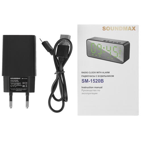 Купить Радиобудильник Soundmax SM-1520B  5406348. Характеристики, отзывы и цены в Донецке
