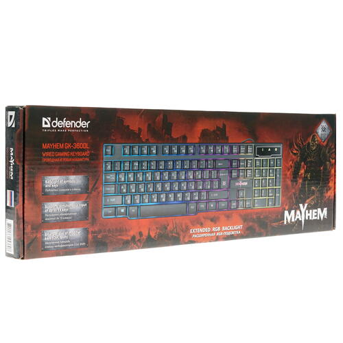 Купить Клавиатура  проводная Defender Mayhem GK-360DL  8144571. Характеристики, отзывы и цены в Донецке