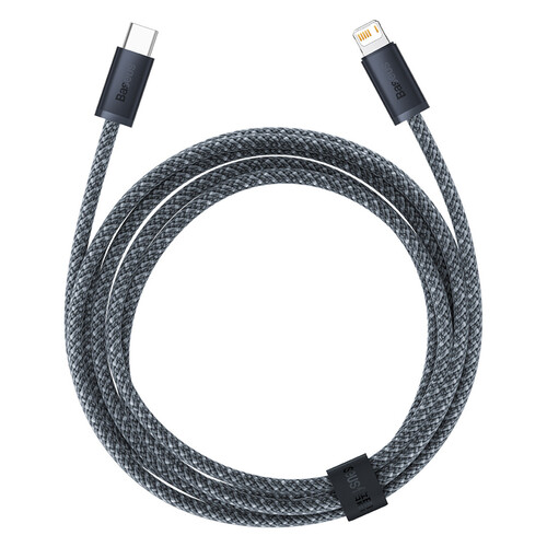 Купить Кабель круглый Baseus Lightning 8-pin - USB Type-C серый 2 м  9260668. Характеристики, отзывы и цены в Донецке