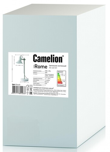 Купить Настольный светильник Camelion KD-432 C01 белый  9125259. Характеристики, отзывы и цены в Донецке