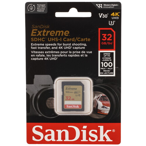 Купить Карта памяти SanDisk Extreme SDHC 32 ГБ  5606449. Характеристики, отзывы и цены в Донецке