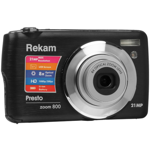 Купить Компактный фотоаппарат Rekam Presto Zoom 800 черный  9087605. Характеристики, отзывы и цены в Донецке