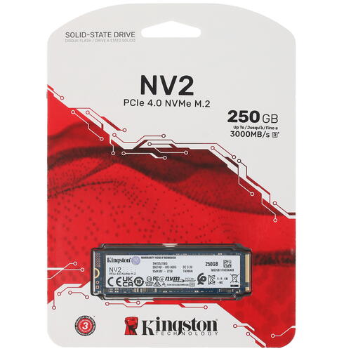 Купить 250 ГБ M.2 NVMe накопитель Kingston NV2 [SNV2S/250G]  9917208. Характеристики, отзывы и цены в Донецке
