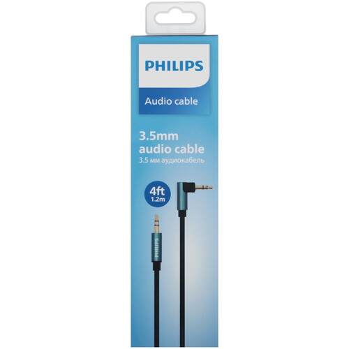 Купить Кабель   Philips jack 3.5 мм - jack 3.5 мм черный  5604558. Характеристики, отзывы и цены в Донецке