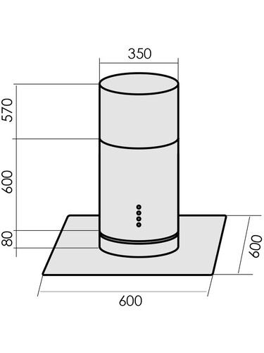 Купить Вытяжка островная MBS MILTONIA 160 ISLAND GLASS серебристый/прозрачный  8130121. Характеристики, отзывы и цены в Донецке