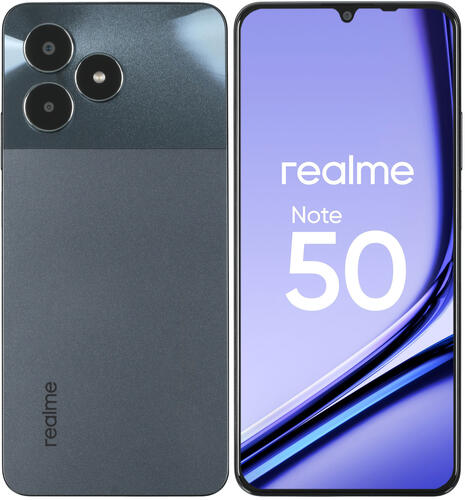 Купить 6.7" Смартфон realme Note 50 64 ГБ черный  5445213. Характеристики, отзывы и цены в Донецке