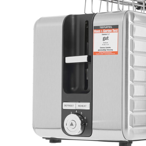 Купить Тостер ProfiCook PC-TAZ 1110 серебристый  5327200. Характеристики, отзывы и цены в Донецке