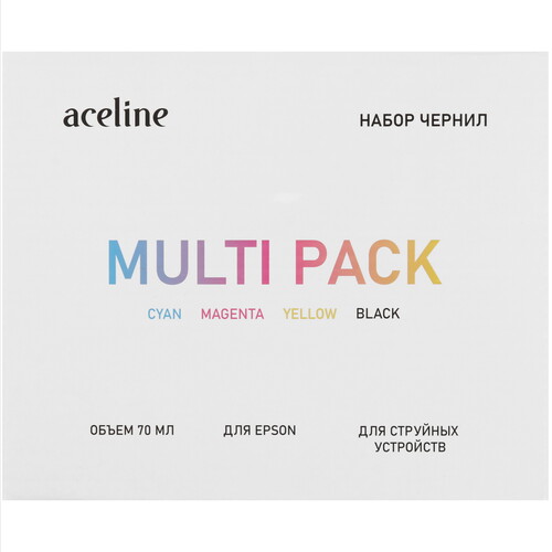 Купить Чернила водорастворимые Aceline T673 голубой, желтый, пурпурный, черный  9210419. Характеристики, отзывы и цены в Донецке