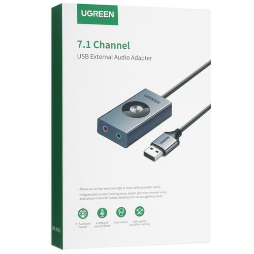 Купить Внешняя звуковая карта Ugreen CM190  5022475. Характеристики, отзывы и цены в Донецке