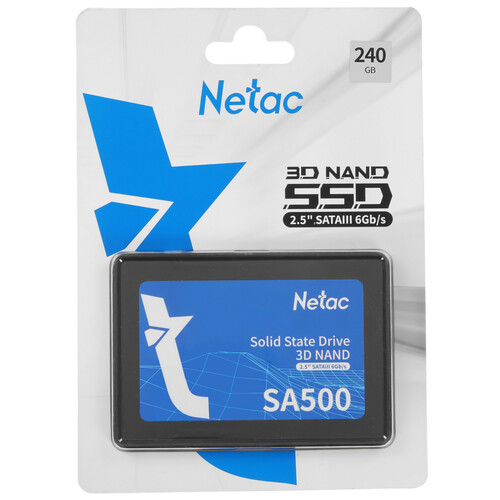 Купить 240 ГБ 2.5" SATA накопитель Netac SA500 [NT01SA500-240-S3X]  9906954. Характеристики, отзывы и цены в Донецке