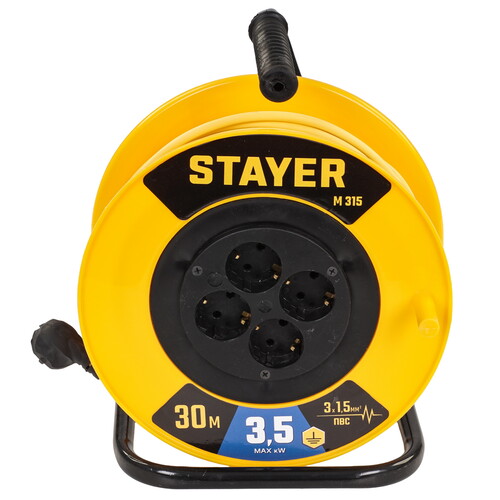 Купить Удлинитель силовой Stayer M-315 желтый  9114826. Характеристики, отзывы и цены в Донецке