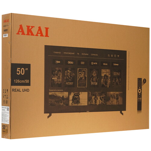 Купить 50" (126 см) Телевизор Akai TA50BU500 черный  9187784. Характеристики, отзывы и цены в Донецке