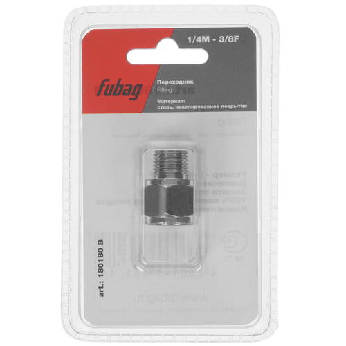 Купить Переходник Fubag 1/4"M на 3/8"F 180180 B  1285773. Характеристики, отзывы и цены в Донецке