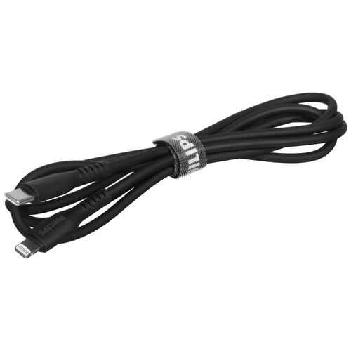 Купить Кабель круглый PHILIPS Lightning 8-pin MFI - USB Type-C черный 1.2 м  5492635. Характеристики, отзывы и цены в Донецке
