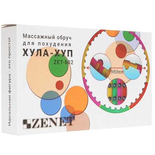 Купить Массажный обруч ZENET ZET-602 разноцветный  9087681. Характеристики, отзывы и цены в Донецке
