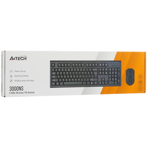 Купить Клавиатура+мышь беспроводная   A4Tech Fstyler 3000NS черный  5418124. Характеристики, отзывы и цены в Донецке