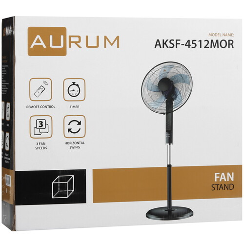 Купить Вентилятор AURUM AKSF-4512MOR  черный  9235522. Характеристики, отзывы и цены в Донецке
