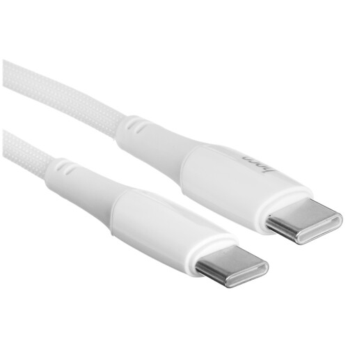 Купить Кабель круглый Hoco USB Type-C - USB Type-C белый 1 м  9238207. Характеристики, отзывы и цены в Донецке