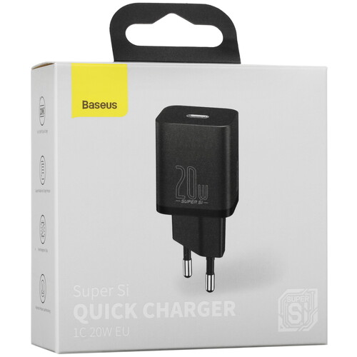 Купить Сетевое зарядное устройство Baseus Super Si Quick Charger черный  4778868. Характеристики, отзывы и цены в Донецке