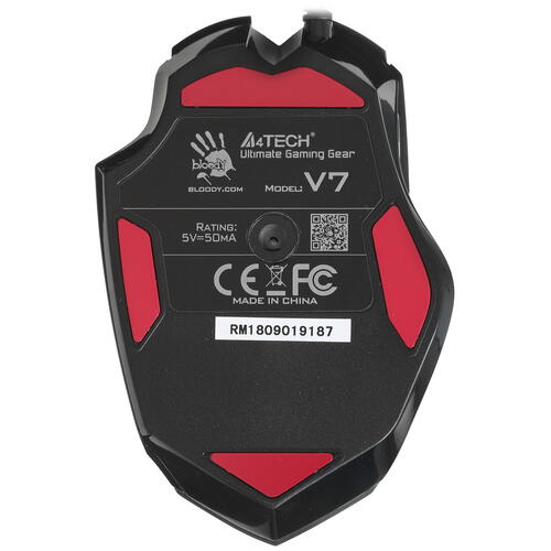 Купить Мышь проводная A4Tech Bloody V7  черный  0157571. Характеристики, отзывы и цены в Донецке