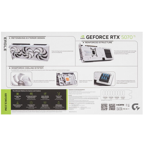 Купить Видеокарта GIGABYTE GeForce RTX 5070 Ti EAGLE OC ICE SFF  5613390. Характеристики, отзывы и цены в Донецке