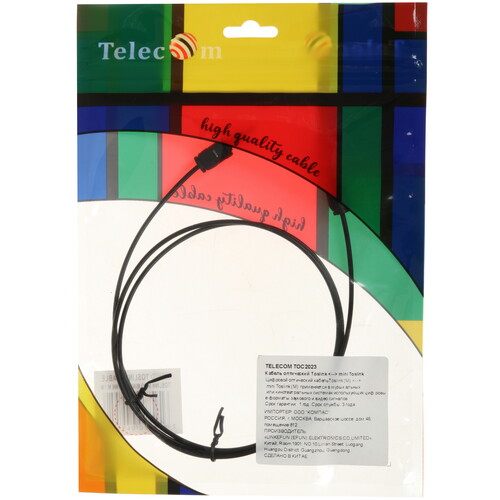 Купить Кабель оптический  Telecom ODT Toslink - mini Toslink черный  9172268. Характеристики, отзывы и цены в Донецке