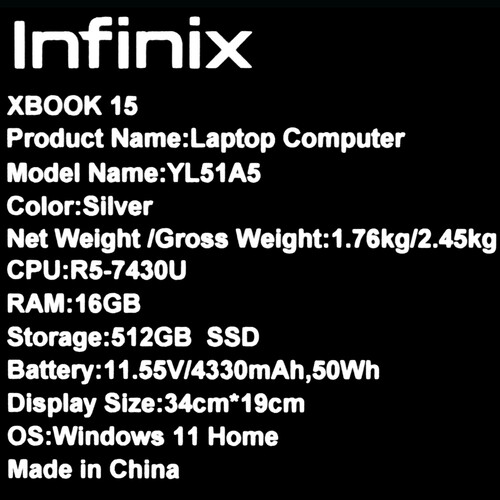 Купить 15.6" Ноутбук Infinix XBOOK 15 YL51A5 серебристый  5632357. Характеристики, отзывы и цены в Донецке