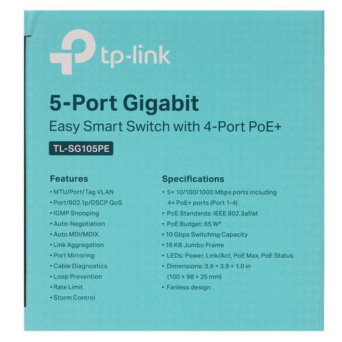 Купить Коммутатор TP-Link TL-SG105PE  8194195. Характеристики, отзывы и цены в Донецке
