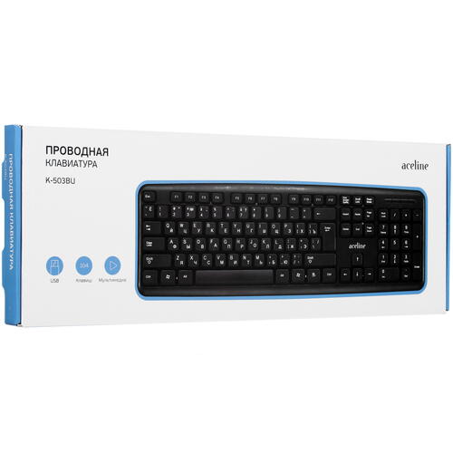 Купить Клавиатура  проводная Aceline K-503BU  1359880. Характеристики, отзывы и цены в Донецке