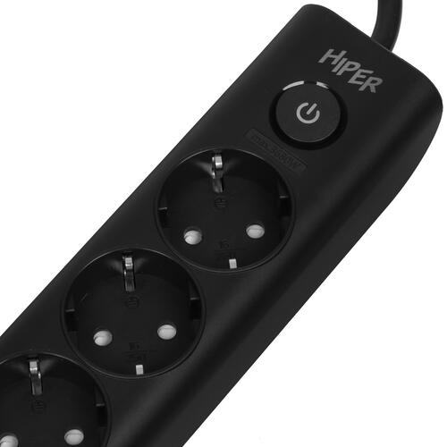 Купить Сетевой фильтр HIPER HE-1.5B3 черный  5058677. Характеристики, отзывы и цены в Донецке