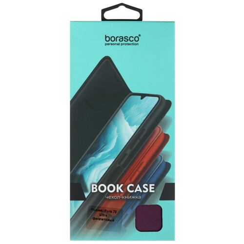 Купить Чехол-книжка  BoraSCO Book Case для HUAWEI Pura 70 Ultra фиолетовый  5499554. Характеристики, отзывы и цены в Донецке