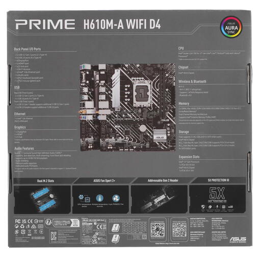 Купить Материнская плата ASUS PRIME H610M-A WIFI D4  5055201. Характеристики, отзывы и цены в Донецке