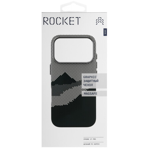 Купить Накладка  Rocket Graphic для Apple iPhone 17 Pro черный/серый  5639095. Характеристики, отзывы и цены в Донецке