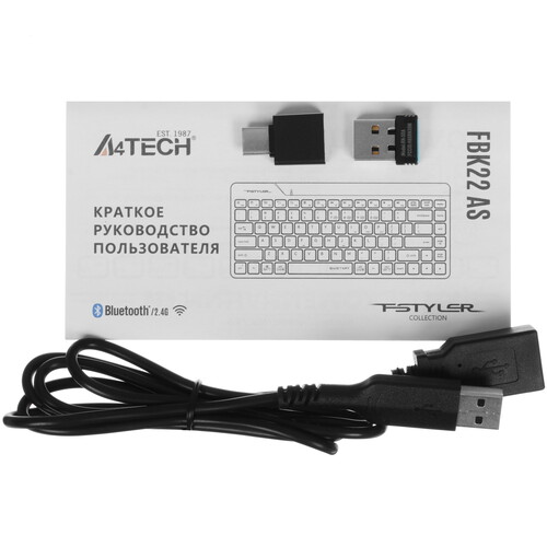 Купить Клавиатура  беспроводная A4Tech Fstyler FBK22 AS  5605403. Характеристики, отзывы и цены в Донецке