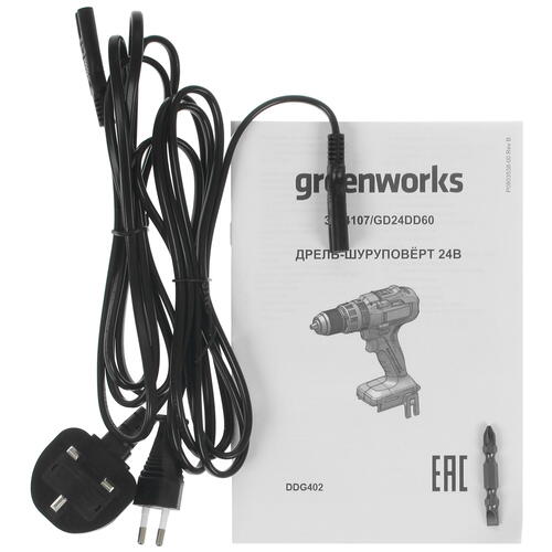 Купить Дрель-шуруповерт GreenWorks GD24DD60K2 24V  5346969. Характеристики, отзывы и цены в Донецке