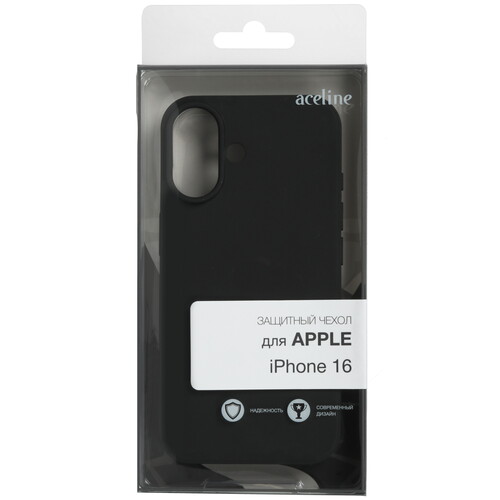 Купить Накладка  Aceline Fresh для Apple iPhone 16 черный  9113677. Характеристики, отзывы и цены в Донецке