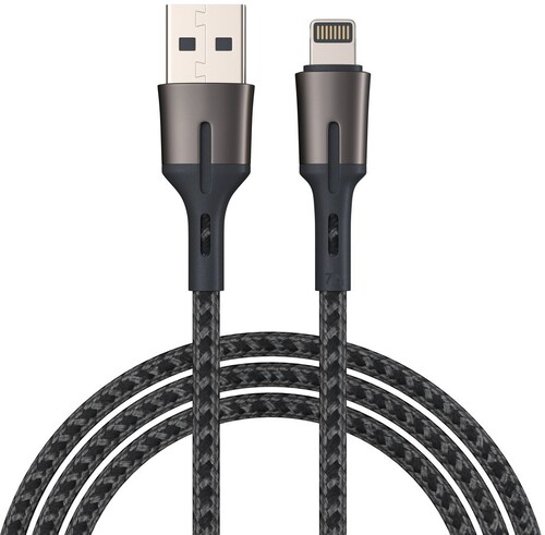 Купить Кабель круглый BY Lightning 8-pin - USB 2.0 Type-A черный 2 м  5482197. Характеристики, отзывы и цены в Донецке