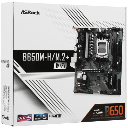Купить Материнская плата ASRock B650M-H/M.2+ WiFi  5608915. Характеристики, отзывы и цены в Донецке