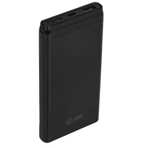Купить Портативный аккумулятор Cactus CS-PBFSFT-10000 черный  5369744. Характеристики, отзывы и цены в Донецке
