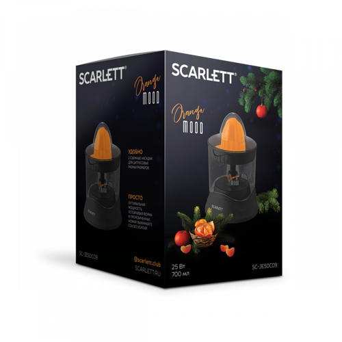 Купить Соковыжималка электрическая Scarlett SC-JE50C09 черный  5350686. Характеристики, отзывы и цены в Донецке