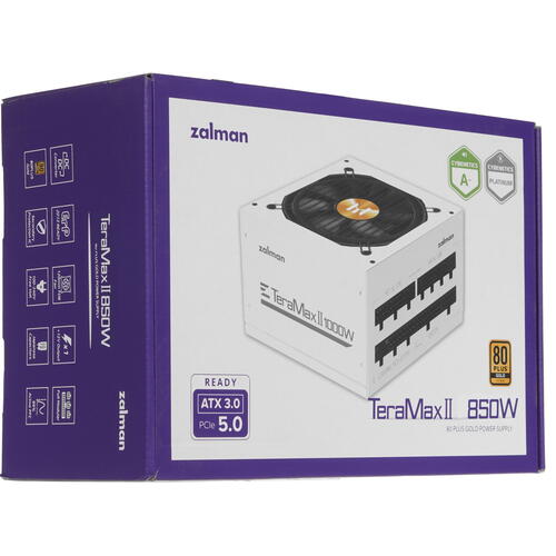 Купить Блок питания ZALMAN TeraMax II 850W WHITE  5431592. Характеристики, отзывы и цены в Донецке