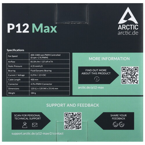 Купить Вентилятор Arctic Cooling P12 Max  5633814. Характеристики, отзывы и цены в Донецке