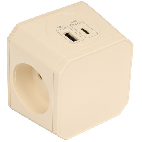 Купить Разветвитель AGNI TP-WJ2U3E-ivory бежевый  9354086. Характеристики, отзывы и цены в Донецке