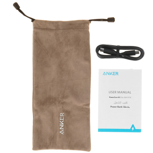 Купить Портативный аккумулятор Anker PowerCore III Elite 25600 черный  5451741. Характеристики, отзывы и цены в Донецке