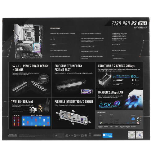 Купить Материнская плата ASRock Z790 Pro RS WiFi  5099050. Характеристики, отзывы и цены в Донецке