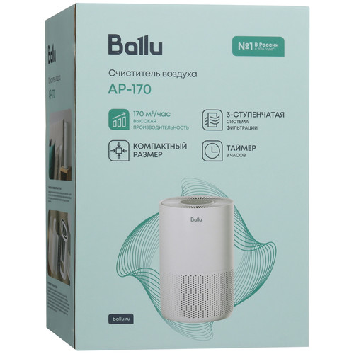 Купить Очиститель воздуха Ballu AP-170 белый  9398174. Характеристики, отзывы и цены в Донецке